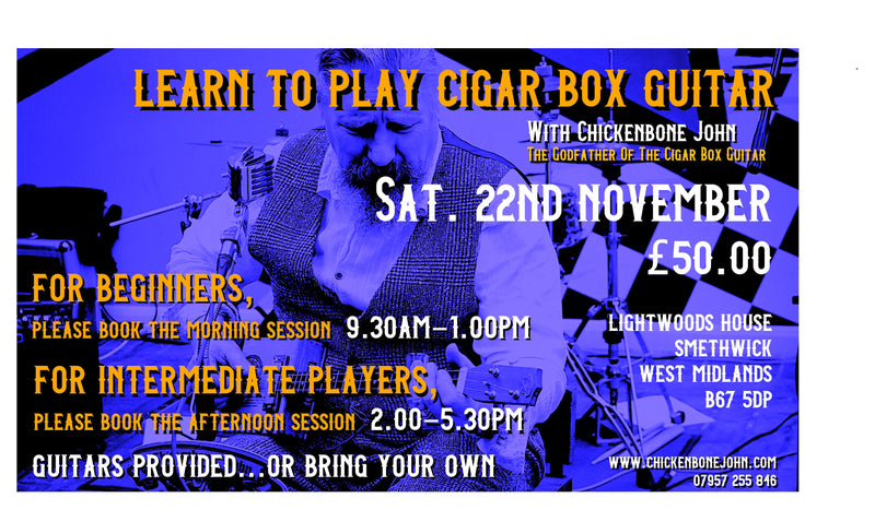 Learn to Play Cigar Box Guitar, 22nd November 2025, Smethwick