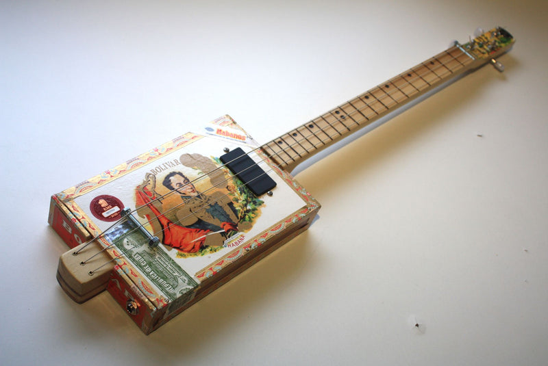 Bolivar Fretless -Compact - 3 String Cigar Box Guitar