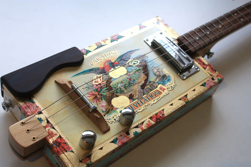 Paradiso - humbucker pickup - 3 String Cigar Box Guitar
