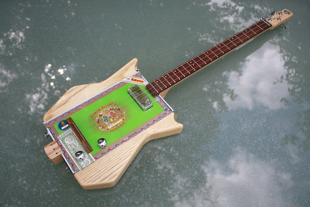 Ramon humbucker - 3 String Cigar Box Guitar