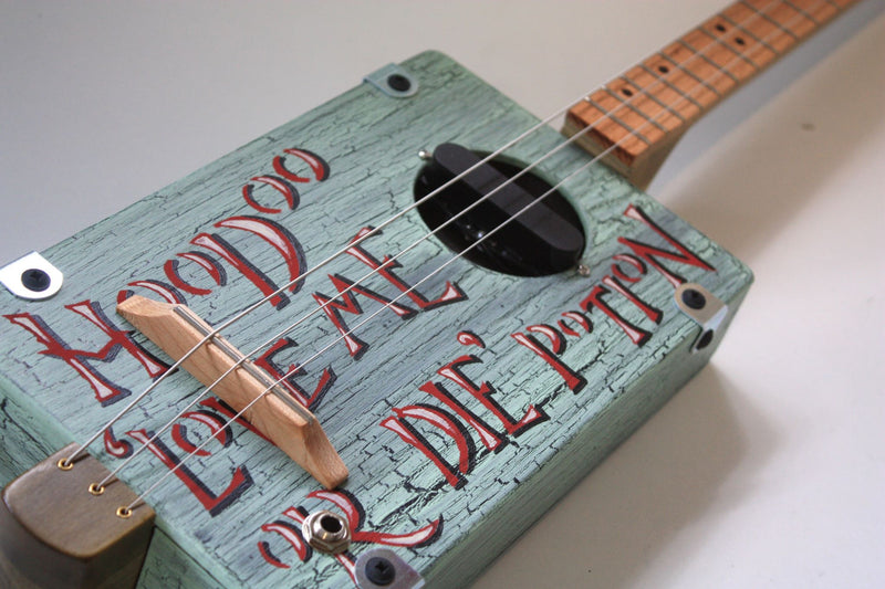 Workshop Series - "Hoodoo Potion" Light Sage - 3 string cigar box guitar