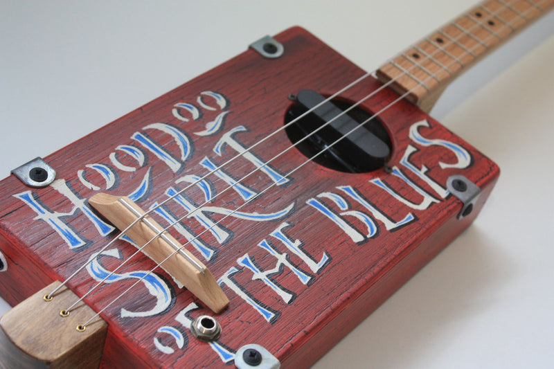 Workshop Series "Hoodoo Spirit" Red Crackle - 3 String Cigar Box Guitar