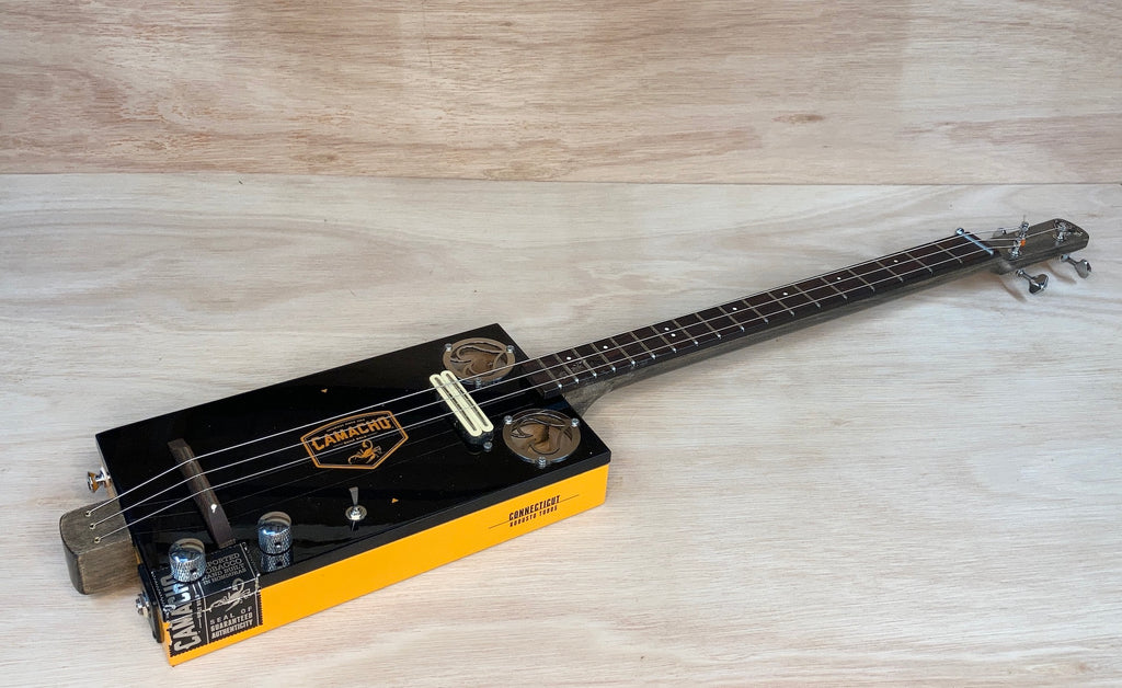 Camacho rail humbucker 3 string cigar box guitar