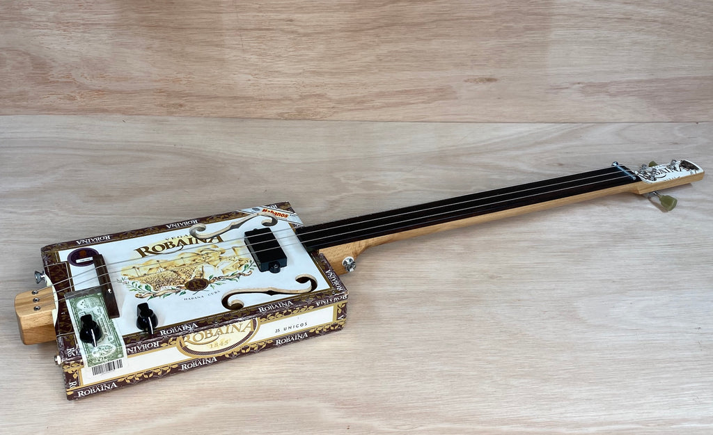 Robaina fretless cigar box guitar