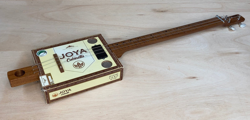 PRE OWNED Joya Fretless -Compact p/u - 3 String Cigar Box Guitar