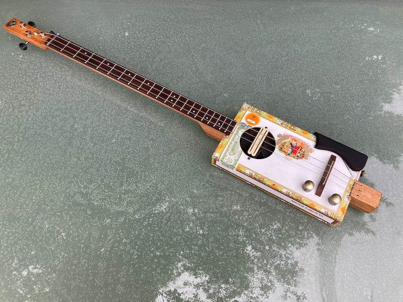 Romeo & Julieta twinrail humbucker 3 String Cigar Box Guitar LEFTY