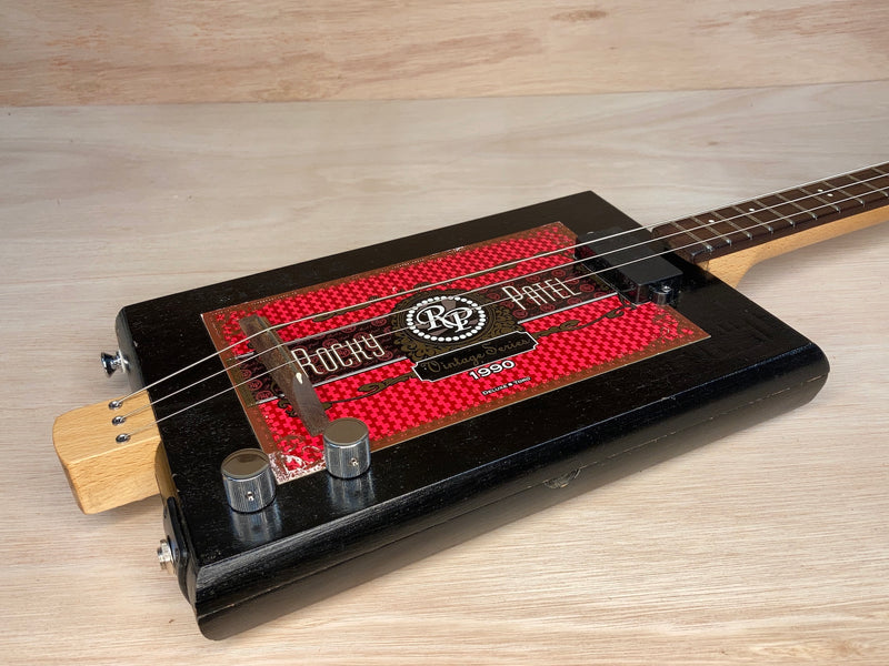 Rocky Patel Red 3 string cigar box guitar