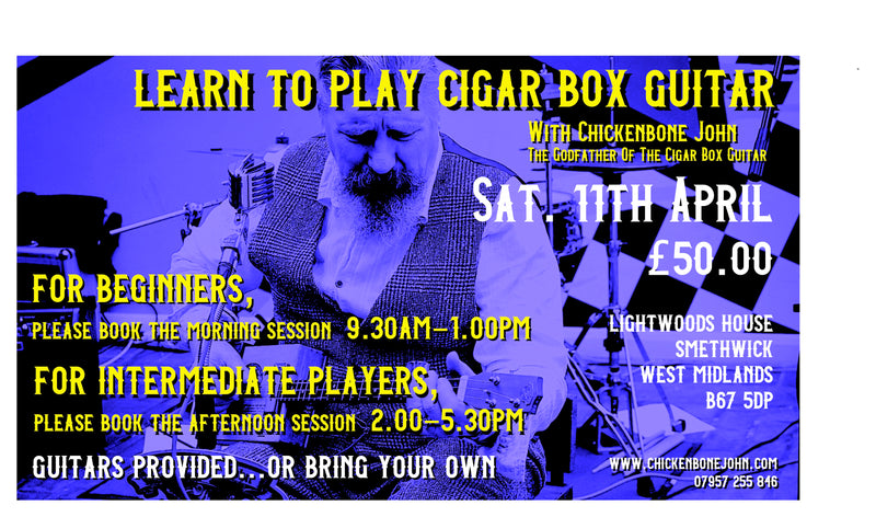 Learn to Play Cigar Box Guitar, 11th April 2026, Smethwick