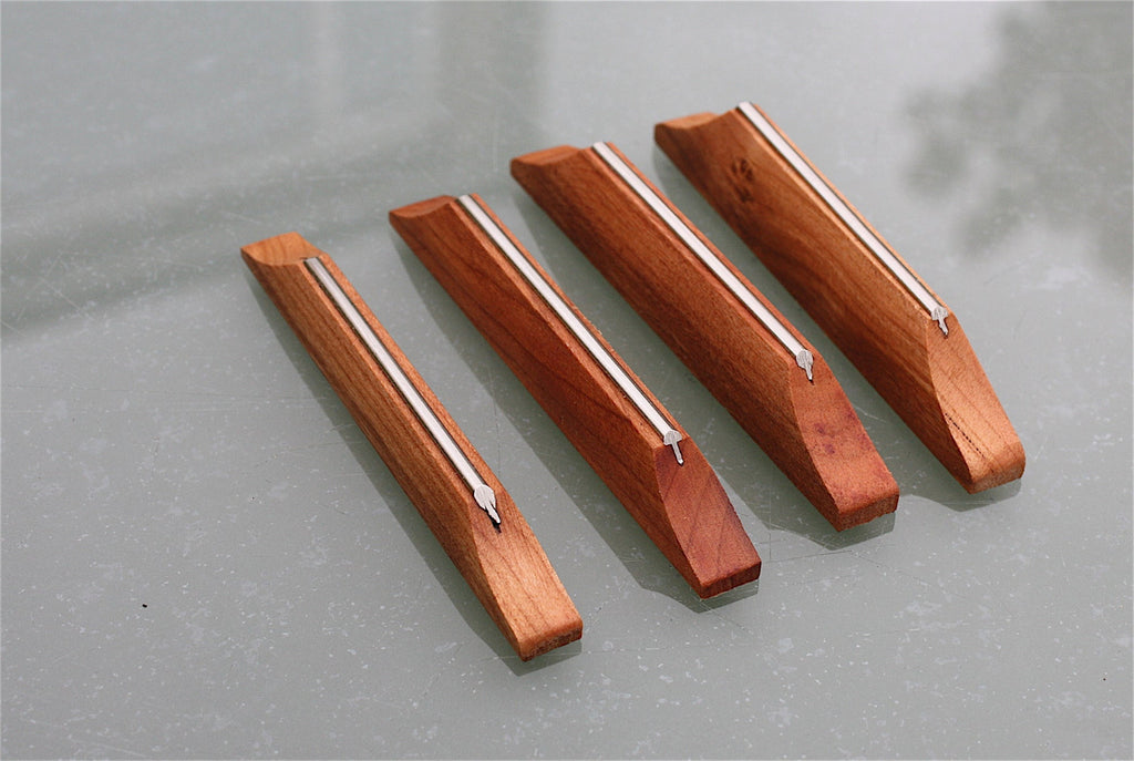 Cherrywood fretwire bridge, for 3 or 4 string cigar box guitar.