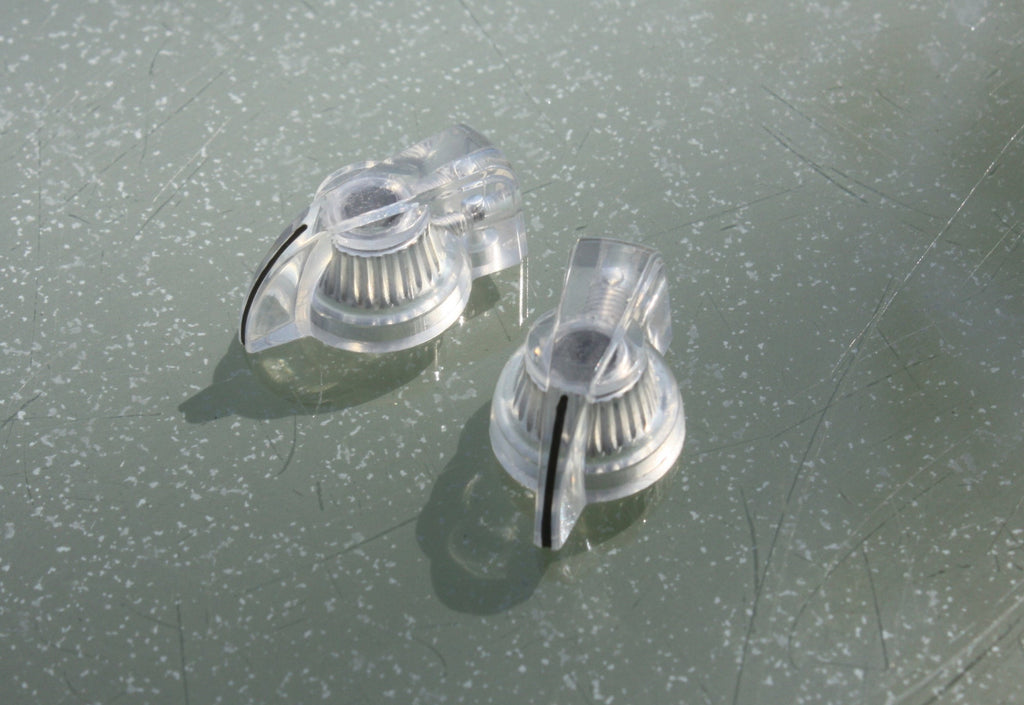 Chickenhead control knobs - Clear (pair)