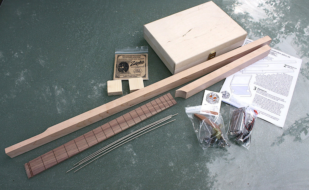 Humbucker 3 String Guitar Kit. Plain Box and repro cigar box. - BACK IN STOCK!!!