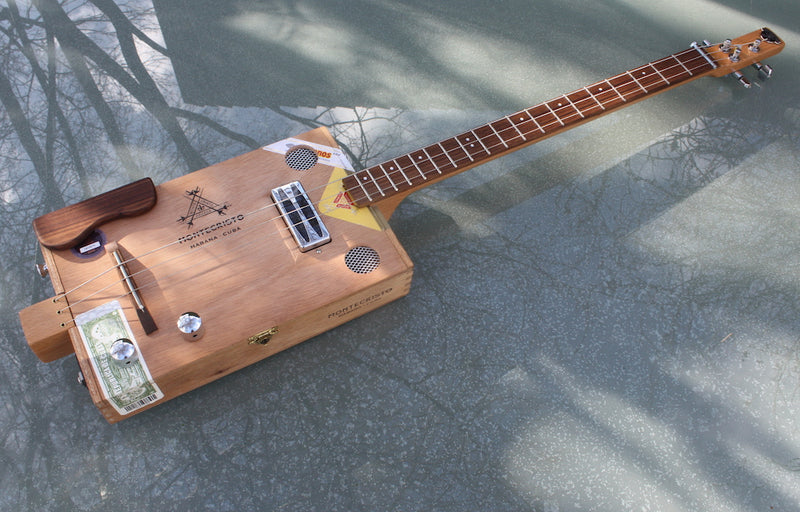 Montecristo - humbucker pickup - 3 String Cigar Box Guitar