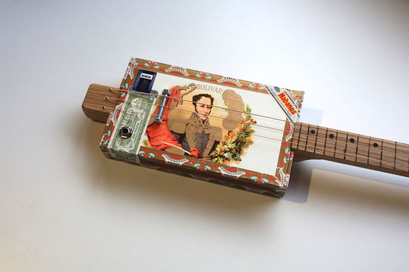 Bolivar Fretless - 3 String Cigar Box Guitar