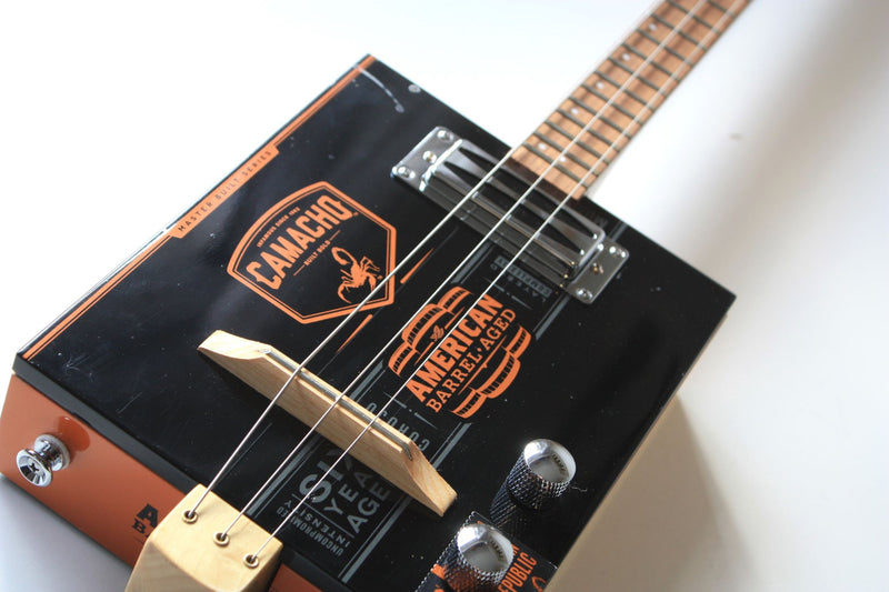Camacho 'American Barrel' - Humbucker Pickup - 3 String Cigar Box Guitar