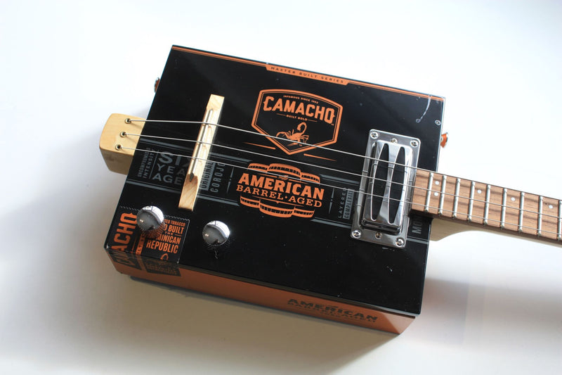 Camacho 'American Barrel' - Humbucker Pickup - 3 String Cigar Box Guitar