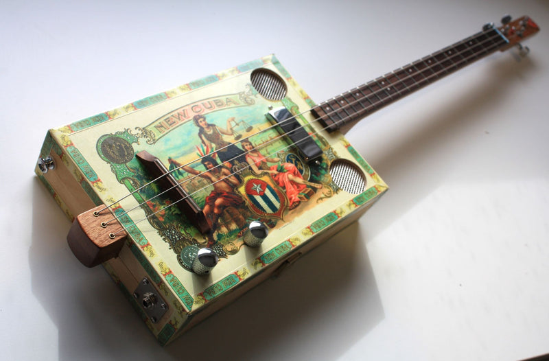 "New Cuba" Humbucker - 3 string cigar box guitar