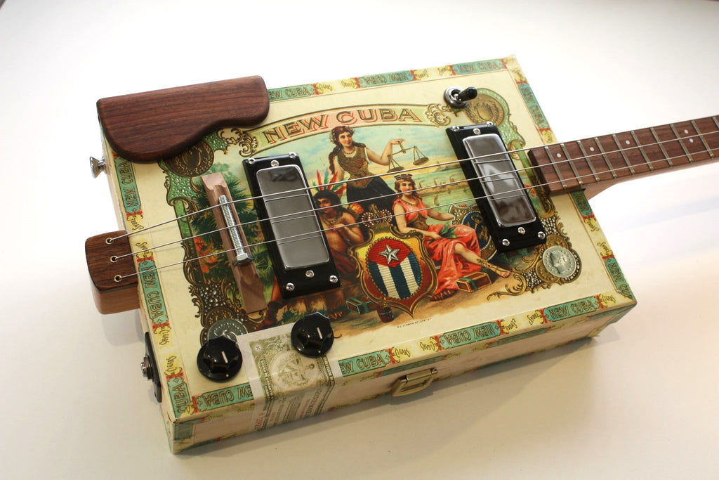 New Cuba - Twin Humbucker - 3 string cigar box guitar