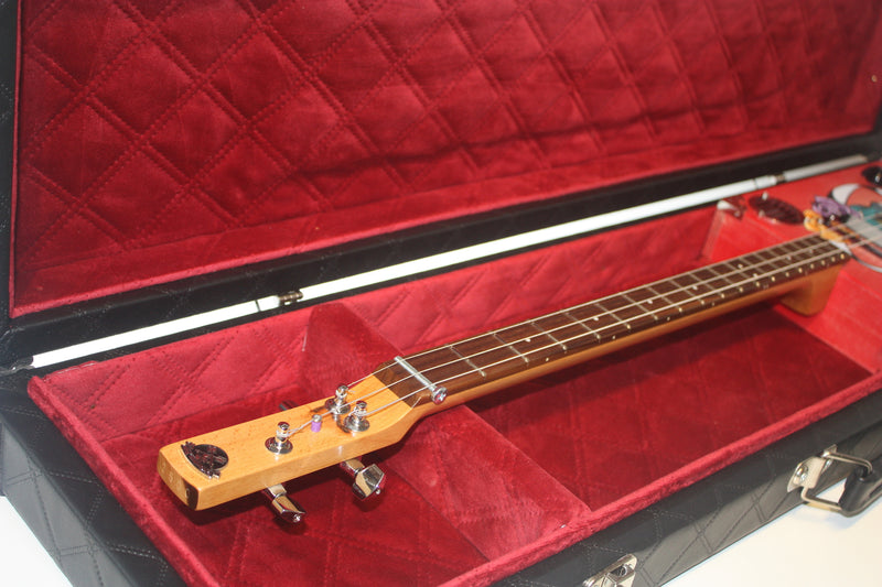 Handpainted Skulls 'n ' Roses - 3 String CBG with custom hardshell case.