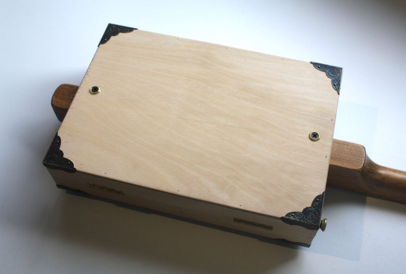 Skulls 'n' Lilies - Humbucker - 3 String Cigar Box Guitar