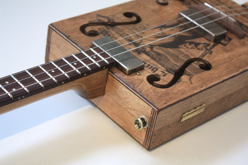 Plague Doctor "Tempus Fugit"  - Twin Humbucker - 3 string cigar box guitar