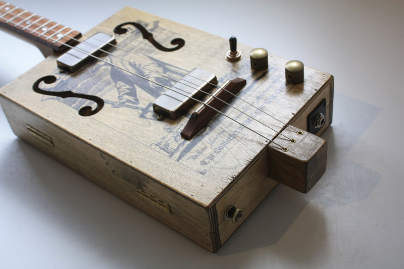 Plague Doctor "Tempus Fugit" - Twin Humbucker - 3 string cigar box guitar