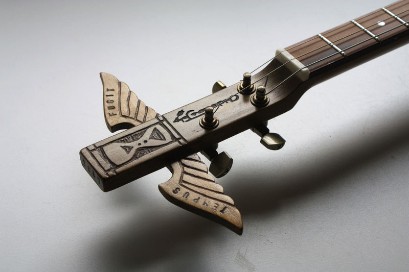 Plague Doctor "Tempus Fugit" - Twin Humbucker - 3 string cigar box guitar