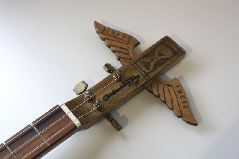 Plague Doctor "Tempus Fugit" - Twin Humbucker - 3 string cigar box guitar