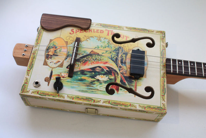Speckled Trout compact - 3 String Cigar Box Guitar by Chickenbone John ...