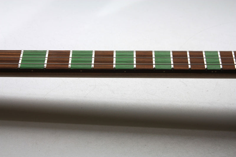 Workshop Series - Custom "Sympathy for the Devil" Green crackle - 3 String Cigar Box Guitar