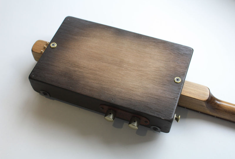 Workshop Series - Custom "Barbed Wire" Dark oak - 3 String Cigar Box Guitar