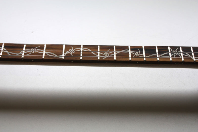 Workshop Series - Custom "Barbed Wire" Dark oak - 3 String Cigar Box Guitar