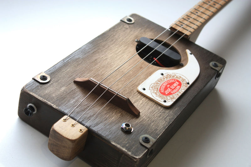 Workshop Series - Fretless - Dark Oak 3 String Cigar Box Guitar