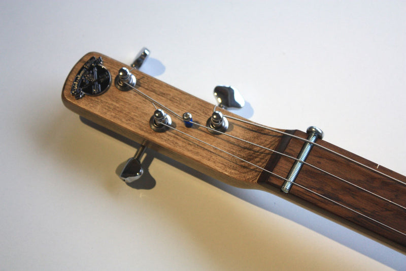 Workshop Series - Fretless - "Hoodoo Spirit of the Blues" Bright Blue, LEFTY - 3 String Cigar Box Guitar
