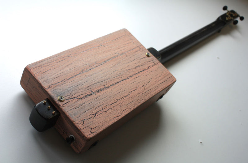 Workshop Series - "Born Under a Bad Sign" Dusk Pink - 3 String Cigar Box Guitar