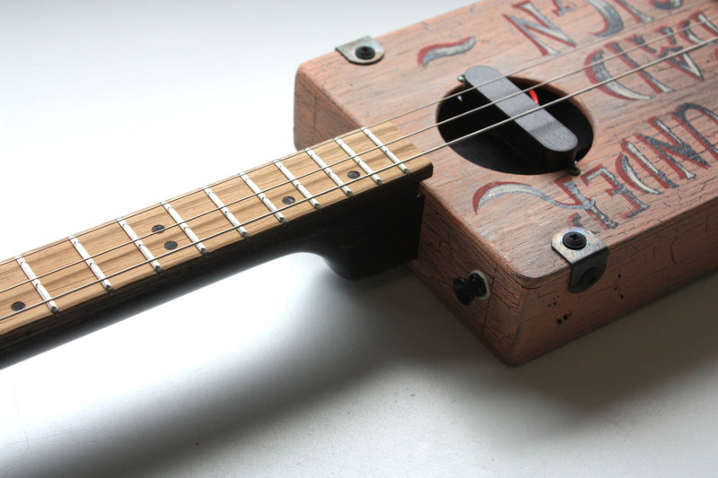 Workshop Series - "Born Under a Bad Sign" Dusk Pink - 3 String Cigar Box Guitar