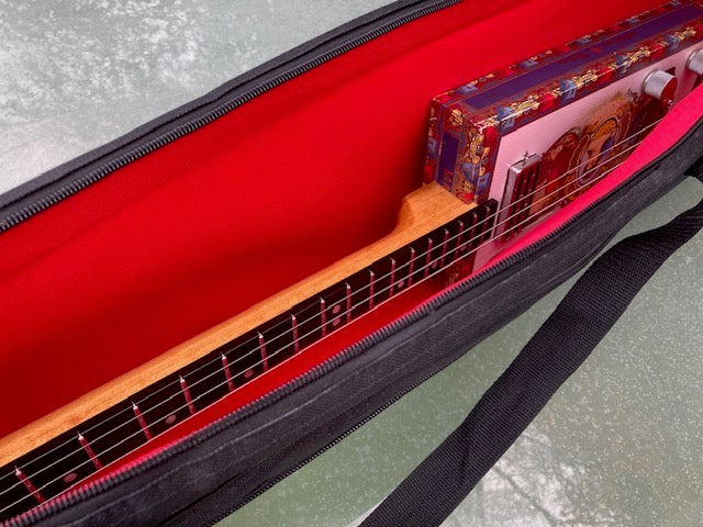 PRE OWNED Aroma de Cuba - humbucker pickup - 3 String Cigar Box Guitar + gig bag