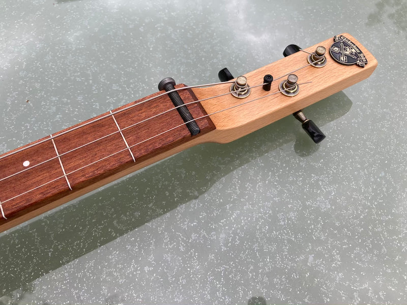 Fat Bottom Betty fretless 3 String Cigar Box Guitar,  compact pickup, short scale
