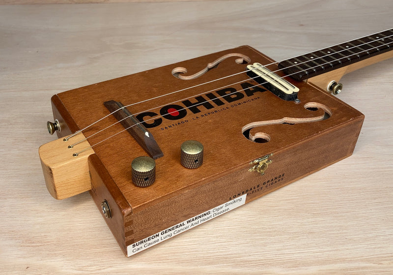 Cohiba 3 string humbucker cigar box guitar