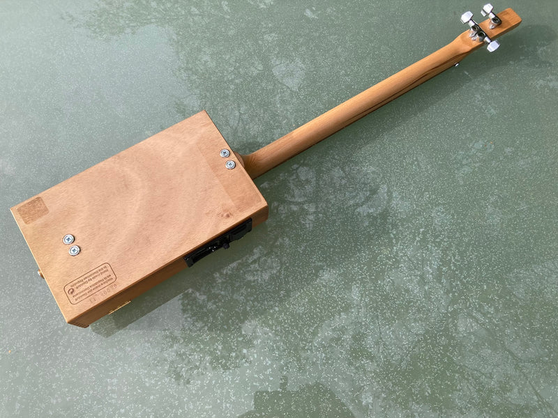 Davidoff,  under-saddle piezo pickup, short scale - 3 String Cigar Box Guitar