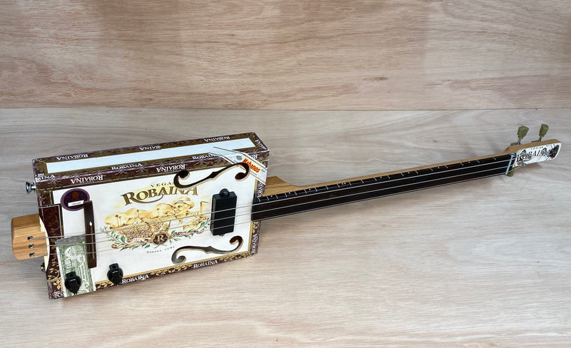 Robaina fretless cigar box guitar