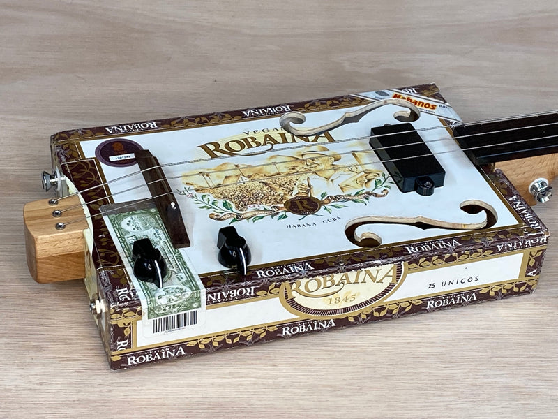 Robaina fretless cigar box guitar
