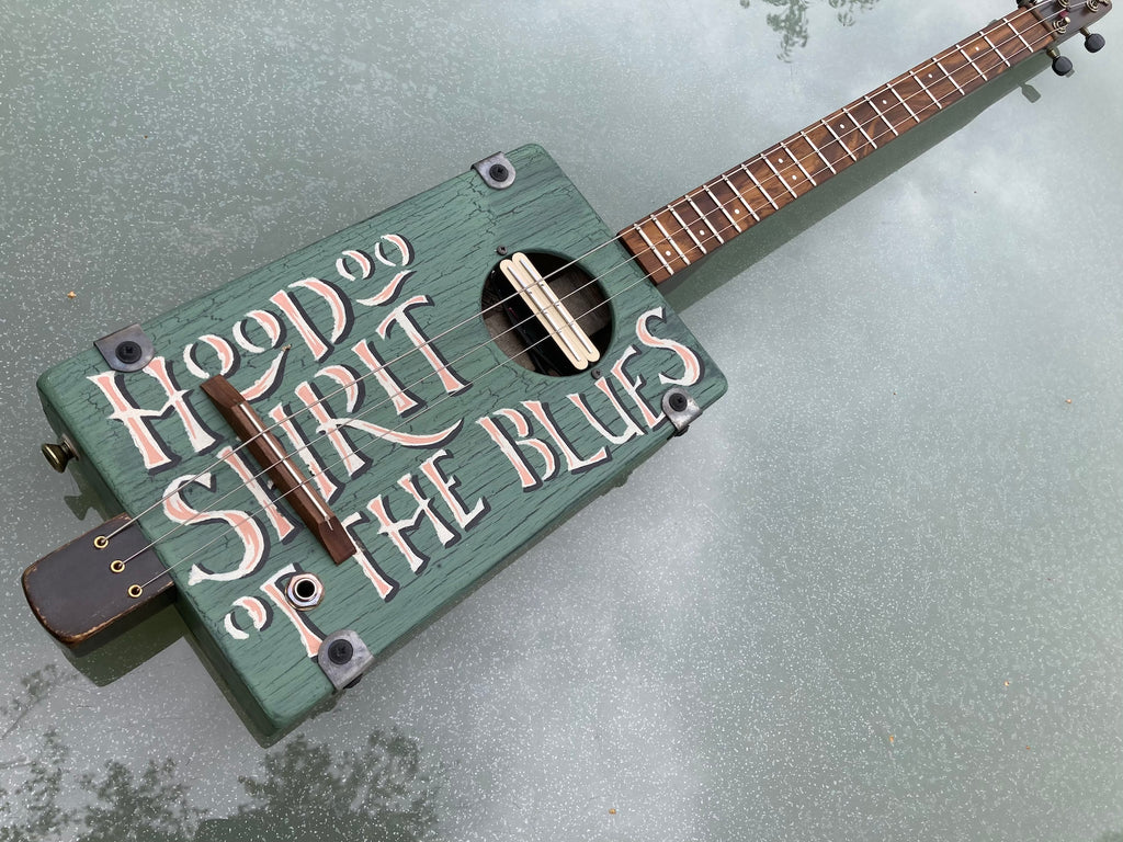 Workshop Series - "Hoodoo Spirit" sage green - 3 string cigar box guitar