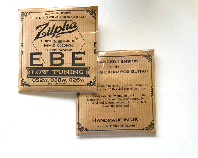 Zilpha Newtone Strings - EBE LOW TUNING  Hexcore Nickelwound