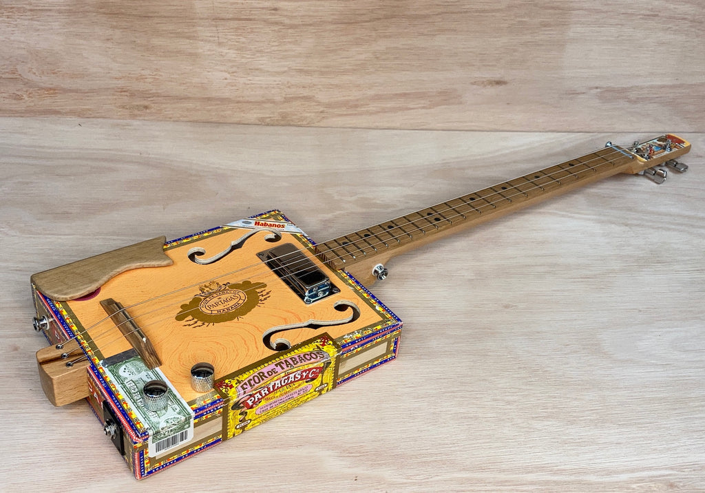 Partagas humbucker 3 string cigr box guitar