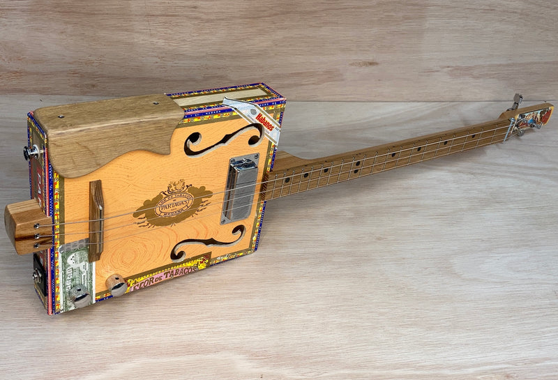 Partagas humbucker 3 string cigr box guitar