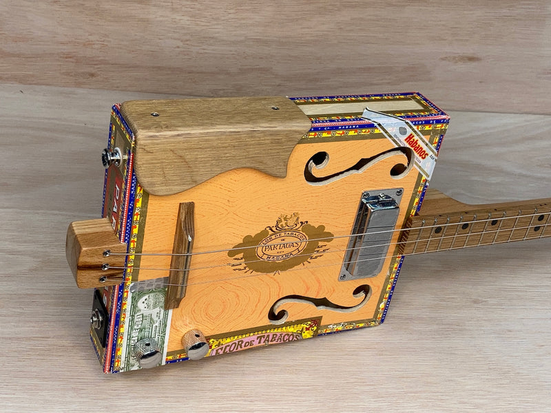 Partagas humbucker 3 string cigr box guitar