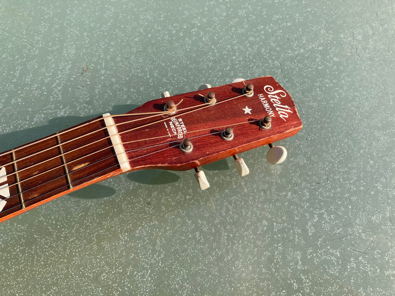Harmony Stella 929 blonde vintage 6 string guitar