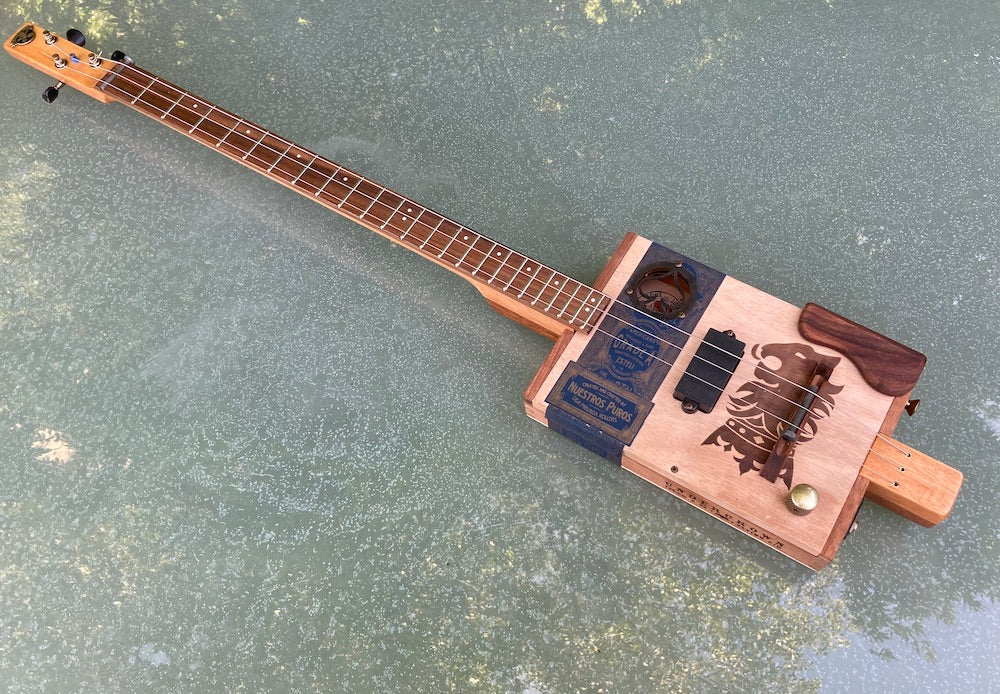 Undercrown 3 String Cigar Box Guitar compact single coil pickup LEFTY