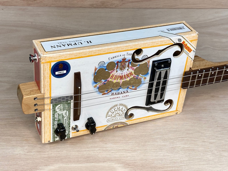H. Upmann 3 string humbucker cigar box guitar