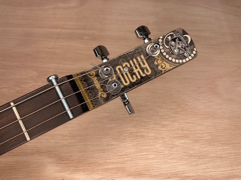 Rocky Patel White 3 string cigar box guitar